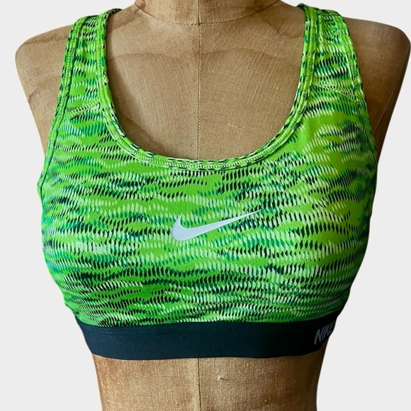 Nike Pro Lime Green Sports Bra EUC M - Picture 2 of 7